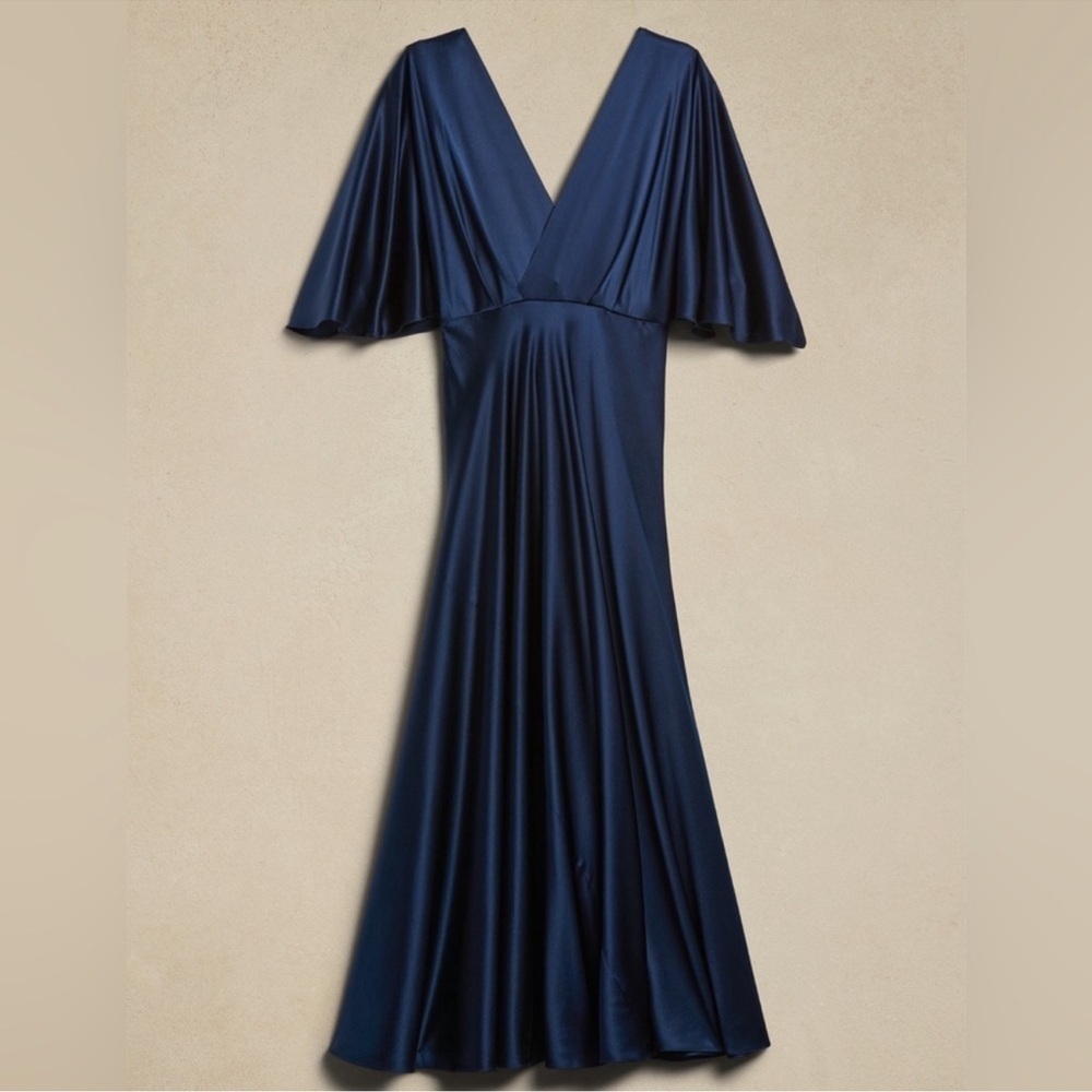 NWT! Banana Republic Red Aura Silk Maxi Dress - 817278 🌎 - Picture 9 of 12